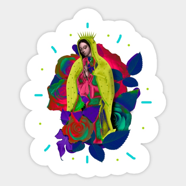 Virgen de Guadalupe Sticker by tortumarc